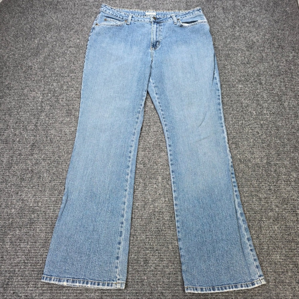 St. John's Bay Stretch Bootcut Jeans Women's Size 14 Medium Wash Blue‎ Denim